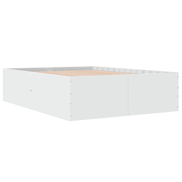vidaXL Cadre de lit sans matelas blanc 120x190 cm