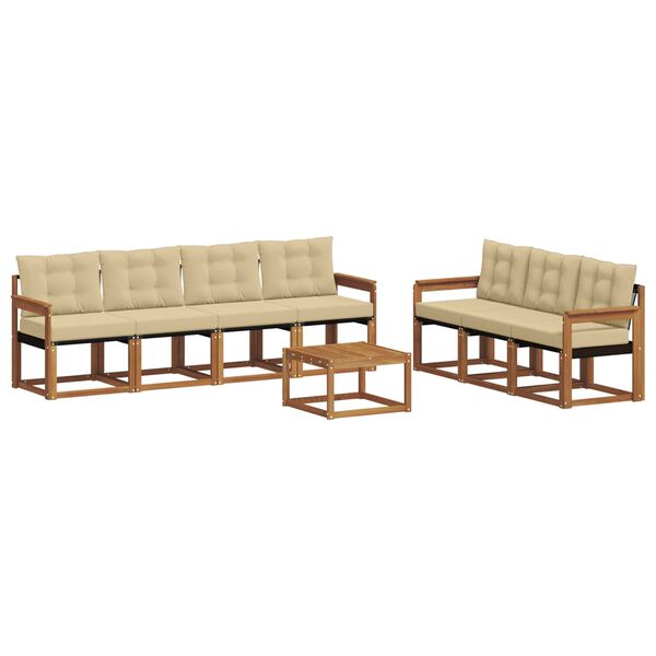 vidaXL Ensemble de canap&eacute;s d'ext&eacute;rieur 8 pcs Naturel et Beige