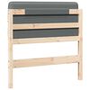 vidaXL Tête de lit capitonnée Marron et gris clair 75 cm Pin massif