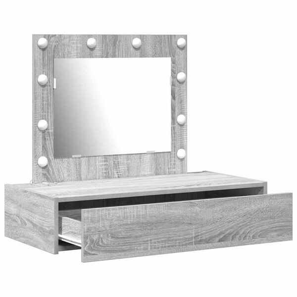 vidaXL Table de Toilette Gris 83 x 40 x 70 cm Bois d'ingénierie