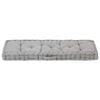 vidaXL Coussin de plancher de palette Coton 120x40x7 cm Gris