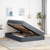 vidaXL Lit avec rangement et matelas Gris fonc&eacute; 140 x 200 cm Velours