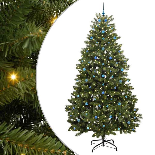 vidaXL Sapin de No&euml;l artificiel avec 300 LED Vert 300 cm PVC et m&eacute;tal