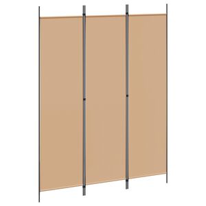 vidaXL Paravent &agrave; 3 panneaux Beige 150 x 200 cm Tissu