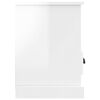 vidaXL Meuble TV blanc brillant 80x35x50 cm bois d'ing&eacute;nierie