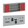 vidaXL Placard de travail avec tiroir 7 pcs Rouge 150 x 55 x 200 cm