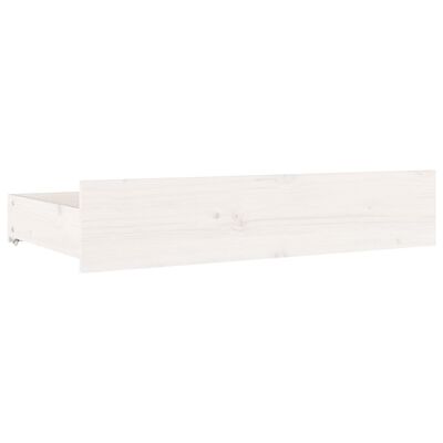 vidaXL Cadre de lit avec tiroirs Blanc 180x200 cm Super King
