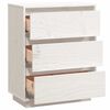 vidaXL Buffet Blanc 60x34x75 cm Bois massif de pin