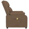 vidaXL Fauteuil de massage Marron Tissu