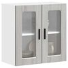 vidaXL Armoire murale de cuisine avec porte en verre Porto sonoma gris