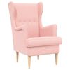 vidaXL Fauteuil Rose Boucl&eacute;