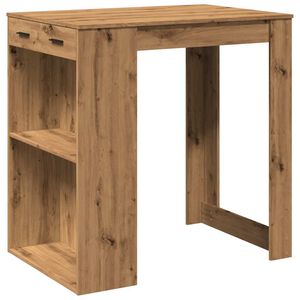 vidaXL Table de bar ch&ecirc;ne artisanal 102x70x103,5 cm bois d'ing&eacute;nierie