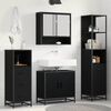 vidaXL Ensemble de mobilier de salle de bain 4 pcs Ch&ecirc;ne noir