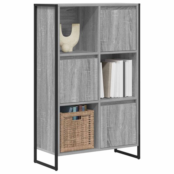 vidaXL Biblioth&egrave;que Gris Sonoma 68 x 30 x 108.5 cm Bois d'ing&eacute;nierie