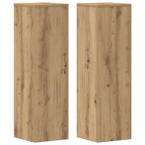 vidaXL Supports pour plantes 2 pcs ch&ecirc;ne artisanal bois d'ing&eacute;nierie