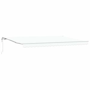 vidaXL Auvent r&eacute;tractable Blanc 500 &times; 350 cm Tissu et Aluminium