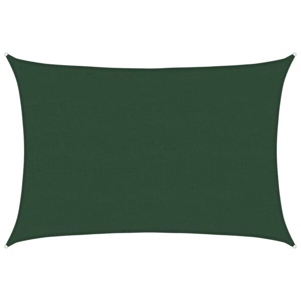 vidaXL Voile d'ombrage 160 g/m&sup2; Vert fonc&eacute; 5x6 m PEHD