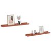 vidaXL &Eacute;tag&egrave;re Murale 2 pcs Rouge 60 x 9 x 3 cm Bois d'ing&eacute;nierie