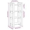vidaXL Bibliothèque/Séparateur de pièce Gris 60x35x125 cm Bois massif