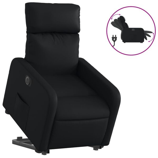 vidaXL Fauteuil inclinable &eacute;lectrique noir similicuir