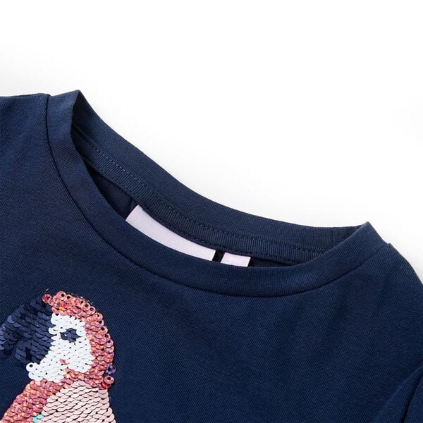T-shirt pour enfants bleu marine 128