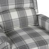 vidaXL Fauteuil de massage inclinable gris blanc tissu