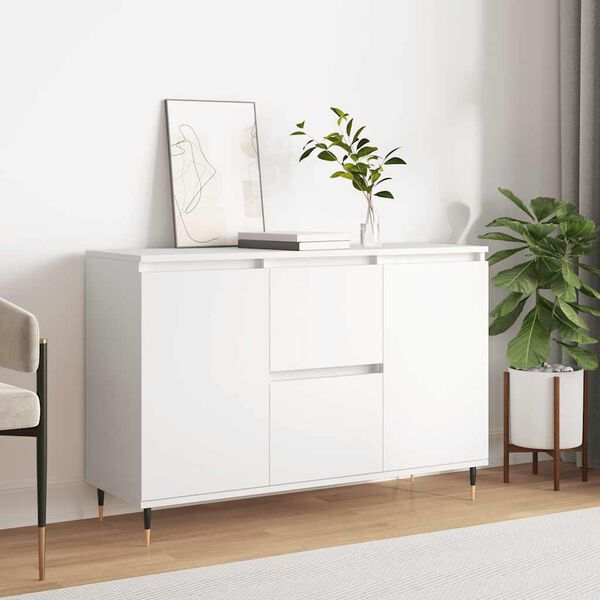 vidaXL Buffet blanc 101,5x35x70 cm bois d'ing&eacute;nierie