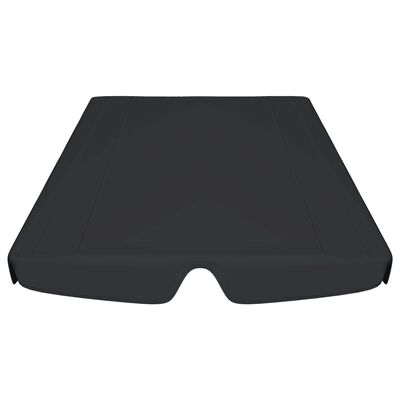vidaXL Toit de rechange de balançoire noir 188/168x145/110 cm