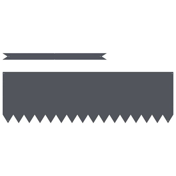 vidaXL Bordure de Pelouse 20 pcs Anthracite 100 x 0.05 x 20 cm