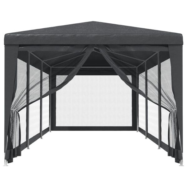 vidaXL Tente de f&ecirc;te avec 8 parois lat&eacute;rales en maille Anthracite 3x9m