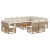 vidaXL Ensemble de canap&eacute;s d'ext&eacute;rieur 13 pcs Blanc Naturel et Cr&egrave;me