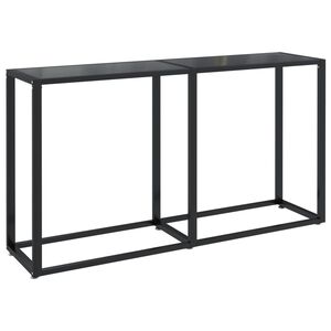 vidaXL Table console Noir 140x35x75,5 cm Verre tremp&eacute;