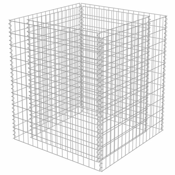 vidaXL Lit surélevé à gabion Acier galvanisé 90x90x100 cm