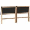 vidaXL T&ecirc;te de lit capitonn&eacute;e Gris fonc&eacute; 180 cm Pin massif