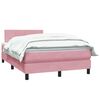 vidaXL Sommier &agrave; lattes de lit avec matelas rose 120x220 cm velours