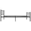 vidaXL Cadre de lit sans matelas noir m&eacute;tal 90x200 cm