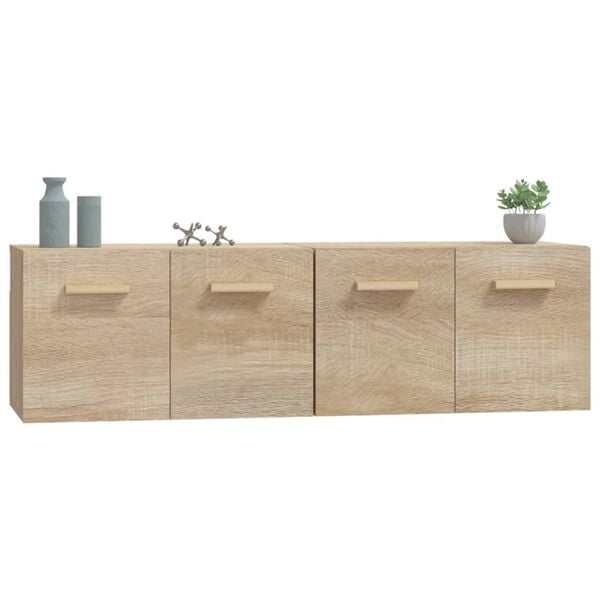 vidaXL Armoires murales 2 pcs Ch&ecirc;ne sonoma 60x36,5x35 cm Bois
