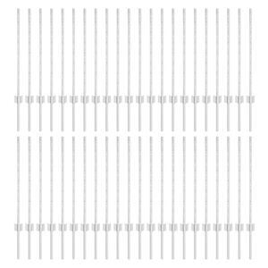 vidaXL Poteau de cl&ocirc;ture. 44 pcs Argent&eacute; 120 cm Acier