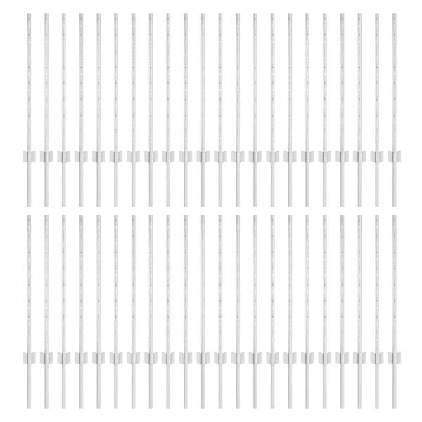 vidaXL Poteaux de clôture 44 pcs Argent 120 cm Acier