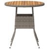 vidaXL Table de D&icirc;ner avec stockage Gris et Acacia 70 x 70 x 73 cm