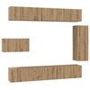 vidaXL Ensemble meuble TV 8 pc Ch&ecirc;ne artisanal Bois d'ing&eacute;nierie