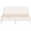 vidaXL Cadre de lit sans matelas blanc 150x200 cm bois de pin massif