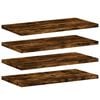 vidaXL &Eacute;tag&egrave;res murales 4 pcs ch&ecirc;ne fum&eacute; 40x20x1,5cm bois d'ing&eacute;nierie