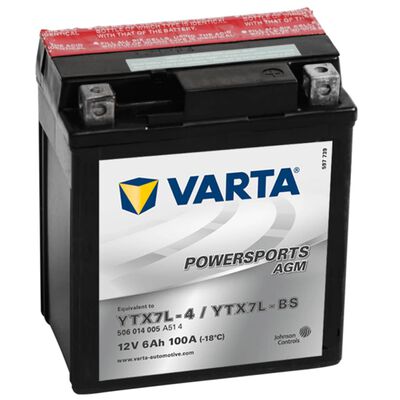 Varta Batterie AGM 12 V 6 Ah YTX7L-4 / YTX7L-BS