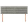 vidaXL T&ecirc;tes de lit Gris clair 144x5x78/88 cm Velours