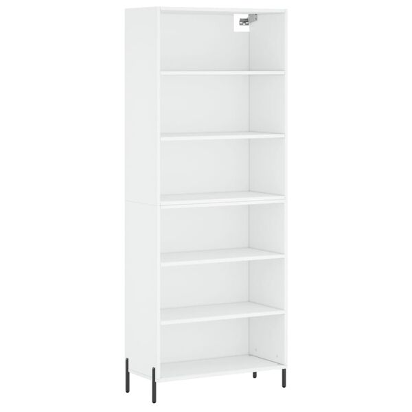vidaXL Buffet blanc 69,5x32,5x180 cm bois d'ing&eacute;nierie