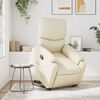 vidaXL Fauteuil inclinable de massage Crème Similicuir