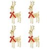 vidaXL Renne de No&euml;l 4 pc 160 LED Blanc chaud