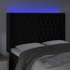 vidaXL T&ecirc;te de lit &agrave; LED Noir 163x16x118/128 cm Velours