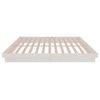 vidaXL Cadre de lit sans matelas blanc bois massif